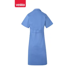 Bata de mujer manga corta Velilla 907 Celeste, vista trasera