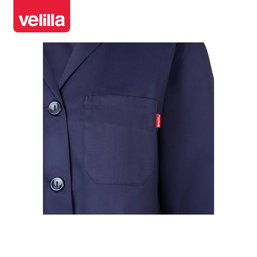 Bata de mujer manga larga Velilla 908 22 Bata de mujer manga larga Velilla 908 Azul marino, detalle de bolsillo del pecho