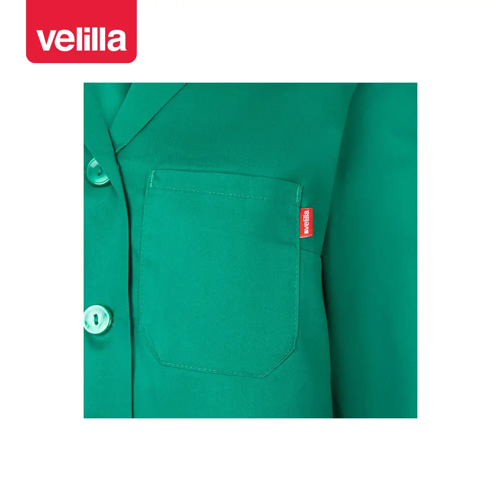 Bata de mujer manga larga Velilla 908 24 Bata de mujer manga larga Velilla 908 Verde, detalle de bolsillo del pecho