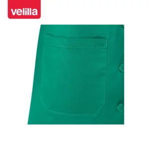 Bata de mujer manga larga Velilla 908 Verde, detalle de bolsillo inferior