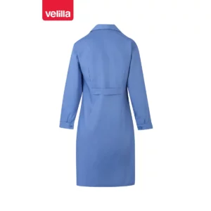 Bata de mujer manga larga Velilla 908 Celeste, vista trasera