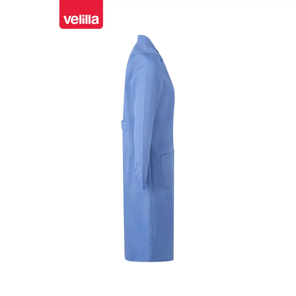 Bata de mujer manga larga Velilla 908 8 Bata de mujer manga larga Velilla 908 Celeste, vista lateral opuesto