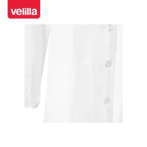 Bata de mujer manga larga Velilla 908 Blanco, detalle de bolsillo inferior