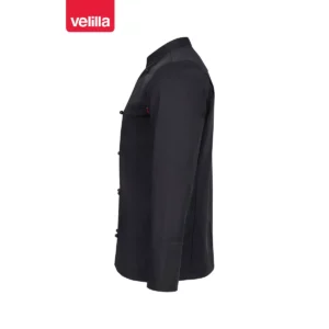 Chaqueta de cocina Velilla ENELDO negro, vista lateral