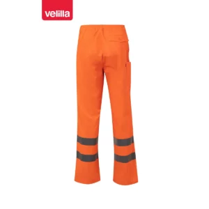 Pantalón forrado alta visibilidad Velilla F160 Naranja flúor, vista trasera