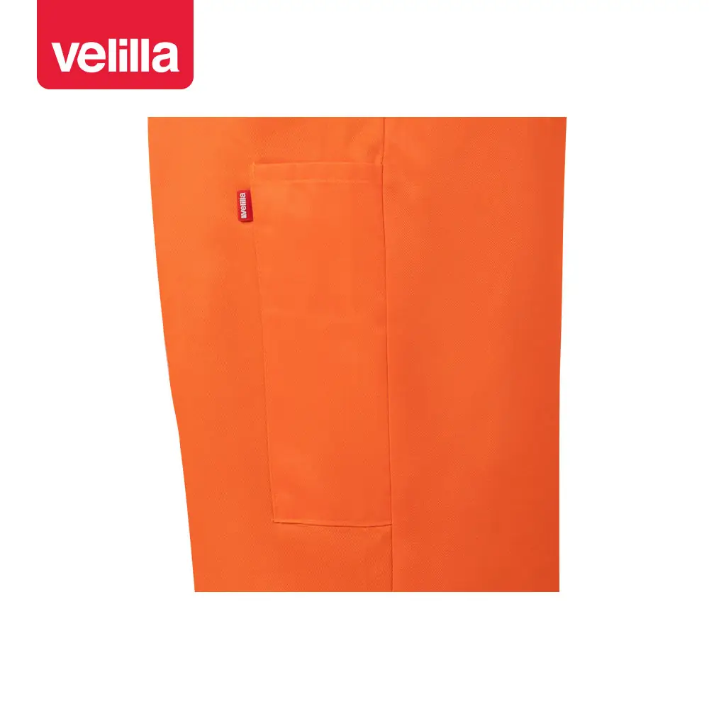 Pantalón forrado alta visibilidad Velilla F160 11 Pantalón forrado alta visibilidad Velilla F160 Naranja flúor, detalle de bolsillo para herramienta