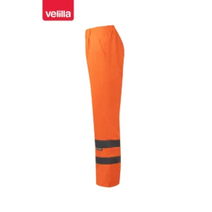 Pantalón forrado alta visibilidad Velilla F160 Naranja flúor, vista lateral
