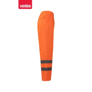 Pantalón forrado alta visibilidad Velilla F160 Naranja flúor, vista lateral opuesta