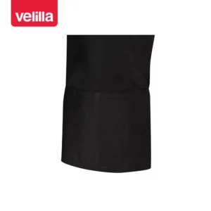 Camisa de cuello mao hombre Velilla LISTAN negro, detalle de puño