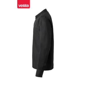 Camisa de cuello mao hombre Velilla LISTAN negro, vista lateral