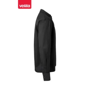 Camisa de cuello mao hombre Velilla LISTAN negro, vista lateral