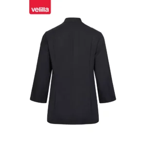 Chaqueta de cocina mujer Velilla MELISA negro, vista trasera