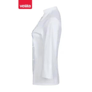 Chaqueta de cocina mujer Velilla MELISA blanco, vista lateral