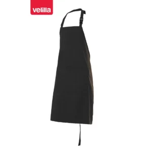 Delantal con peto Velilla TREPAT negro, vista frontal