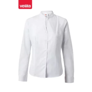 Camisa cuello mao de mujer Velilla VIURA Blanco, vista frontal