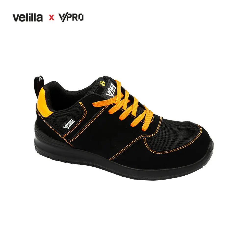 Zapatilla de seguridad VPro VITAL 707004 9 Zapatilla de seguridad VPro VITAL 707004 Negro/Naranja flúor, vista oblicua superior