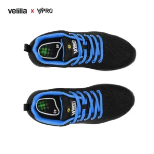 Zapatilla de seguridad VPro SPEZIAL 707007 Negro/Celeste, vista superior del par