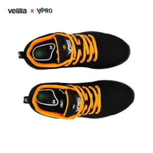 Zapatilla de seguridad VPro SPEZIAL 707007 Negro/Naranja, vista superior del par