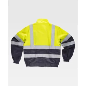 Cazadora multinorma de alta visibilidad WorkTeam B1191, Marino/Amarillo a.v., vista trasera