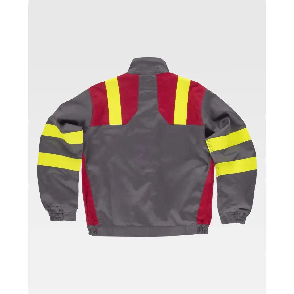 Cazadora multinorma combinada WorkTeam B1199 4 Cazadora multinorma combinada WorkTeam B1199, Gris/Rojo/Amarillo flúor, vista trasera