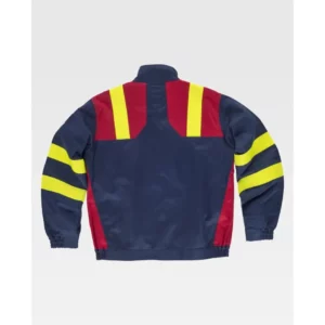 Cazadora multinorma combinada WorkTeam B1199, Marino/Rojo/Amarillo flúor, vista trasera