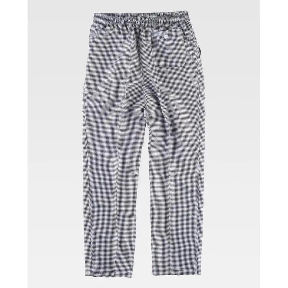 Pantalón de pata de gallo WorkTeam B1426 2 Pantalón de pata de gallo WorkTeam B1426, Blanco/Negro, vista trasera