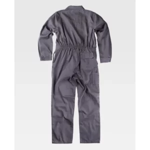 Buzo de algodón con canesús WorkTeam B5300, Gris, vista trasera