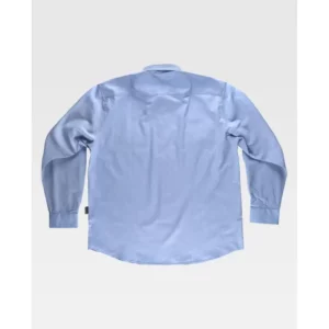 Camisa de manga larga WorkTeam B8001, Celeste, vista trasera