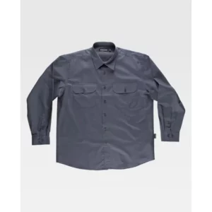 Camisa de manga larga WorkTeam B8001, Gris, vista frontal
