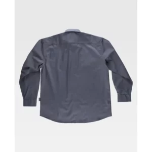 Camisa de manga larga WorkTeam B8001, Gris, vista trasera