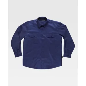 Camisa de manga larga WorkTeam B8001, Marino, vista frontal
