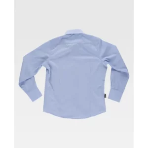 Camisa entallada de mujer WorkTeam B8090, Celeste, vista trasera