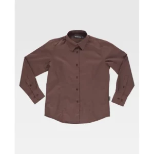 Camisa entallada de mujer WorkTeam B8090, Marrón, vista frontal