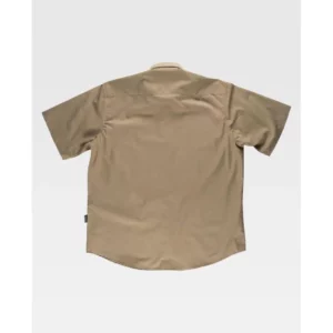 Camisa de manga corta WorkTeam B8100, Beige, vista trasera