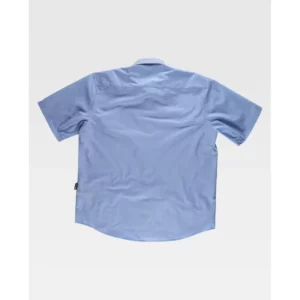 Camisa de manga corta WorkTeam B8100, Celeste, vista trasera