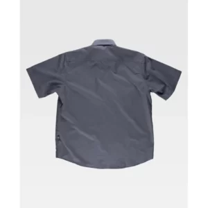 Camisa de manga corta WorkTeam B8100, Gris, vista trasera