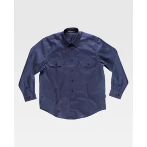 Camisa de algodón manga larga WorkTeam B8200, Marino, vista frontal