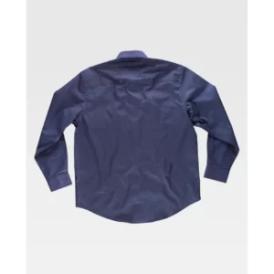 Camisa de algodón manga larga WorkTeam B8200, Marino, vista trasera