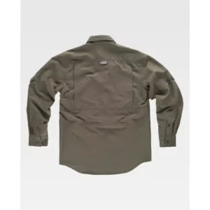 Camisa safari de manga larga WorkTeam B8500, Verde caza, vista trasera