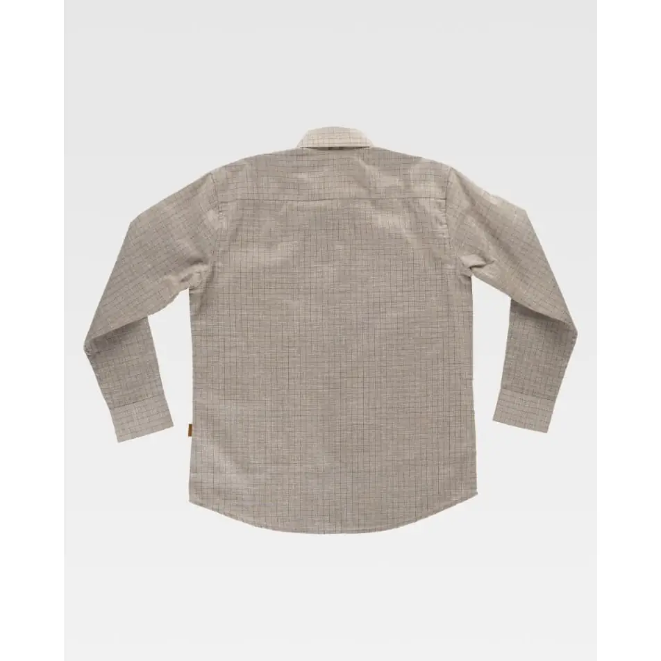 Camisa de cuadros y botones de madera WorkTeam B8800 4 Camisa de cuadros y botones de madera WorkTeam B8800, Beige, vista trasera