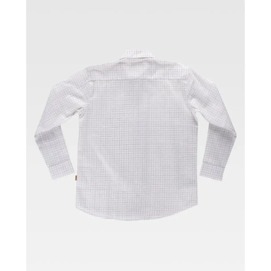 Camisa de cuadros y botones de madera WorkTeam B8800 6 Camisa de cuadros y botones de madera WorkTeam B8800, Blanco natural, vista trasera