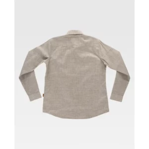 Camisa de cuadros de mujer WorkTeam B8890, Beige, vista trasera