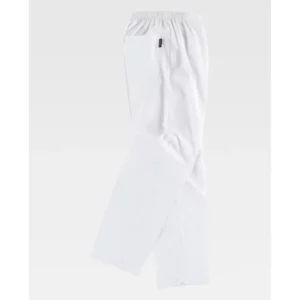 Pantalón sanitario algodón WorkTeam B9311, Blanco, vista lateral