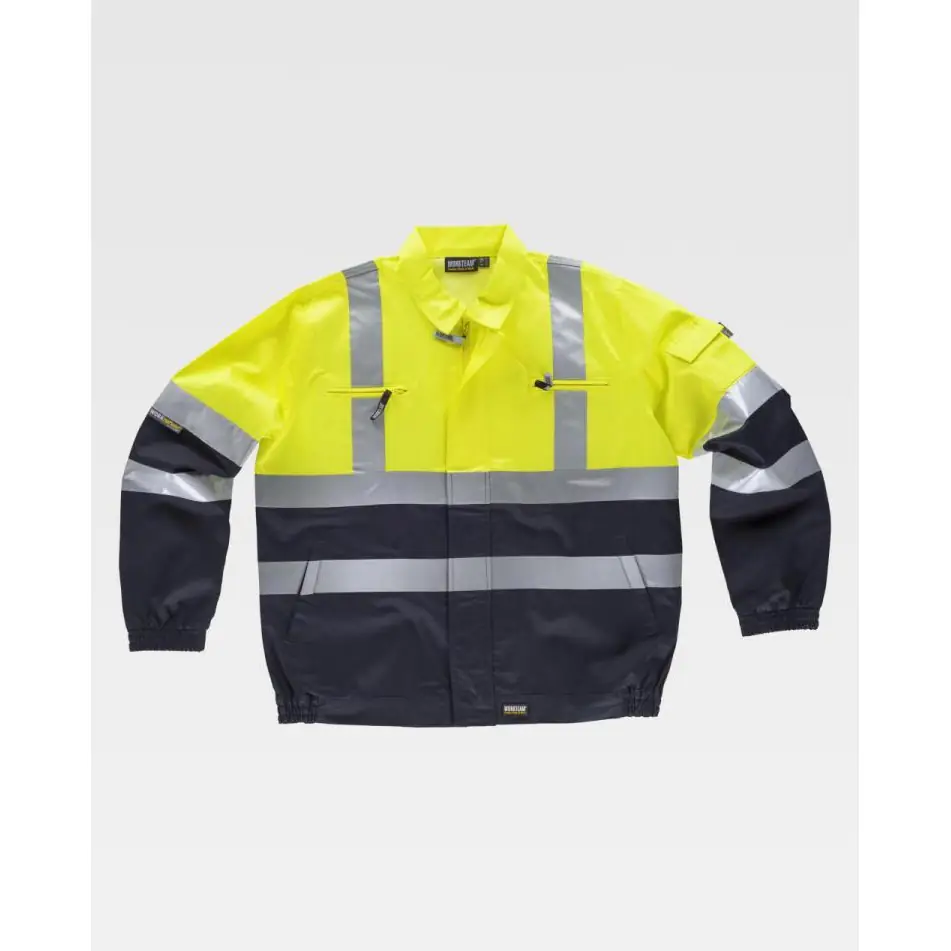 Cazadora combinada reflectante WorkTeam C3211 1 Cazadora combinada reflectante WorkTeam C3211, Marino/Amarillo a.v., vista frontal