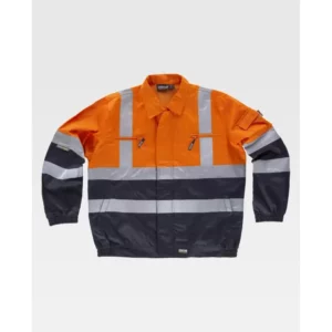 Cazadora combinada reflectante WorkTeam C3211, Marino/Naranja a.v., vista frontal