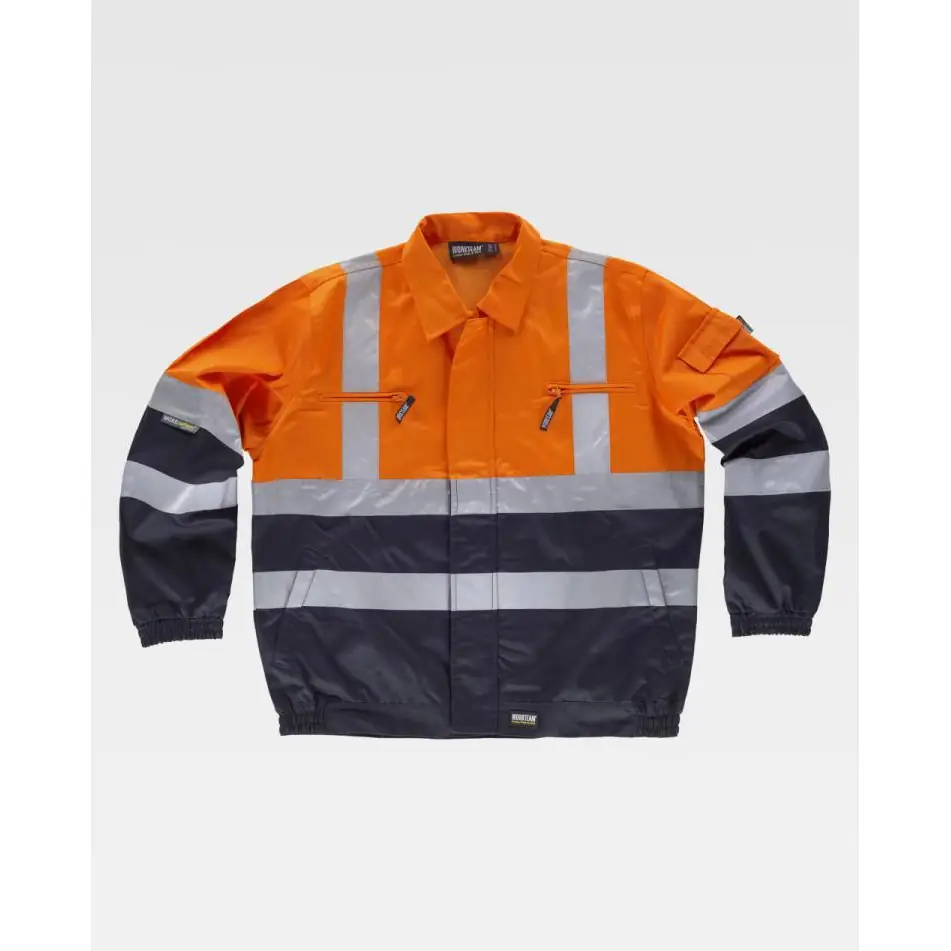 Cazadora combinada reflectante WorkTeam C3211 3 Cazadora combinada reflectante WorkTeam C3211, Marino/Naranja a.v., vista frontal