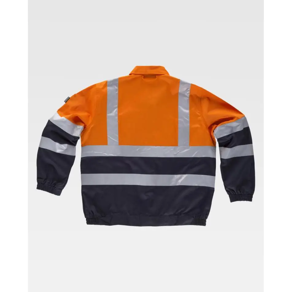 Cazadora combinada reflectante WorkTeam C3211 4 Cazadora combinada reflectante WorkTeam C3211, Marino/Naranja a.v., vista trasera