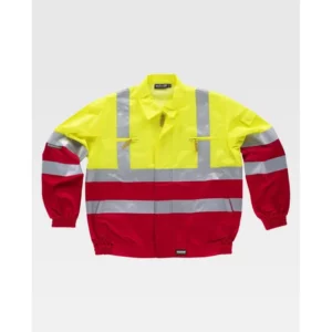 Cazadora combinada de alta visibilidad WorkTeam C3311, Rojo/Amarillo a.v., vista frontal
