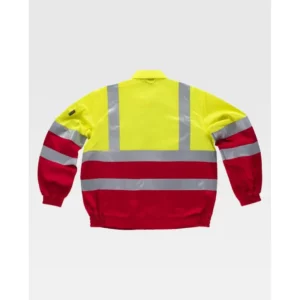 Cazadora combinada de alta visibilidad WorkTeam C3311, Rojo/Amarillo a.v., vista trasera
