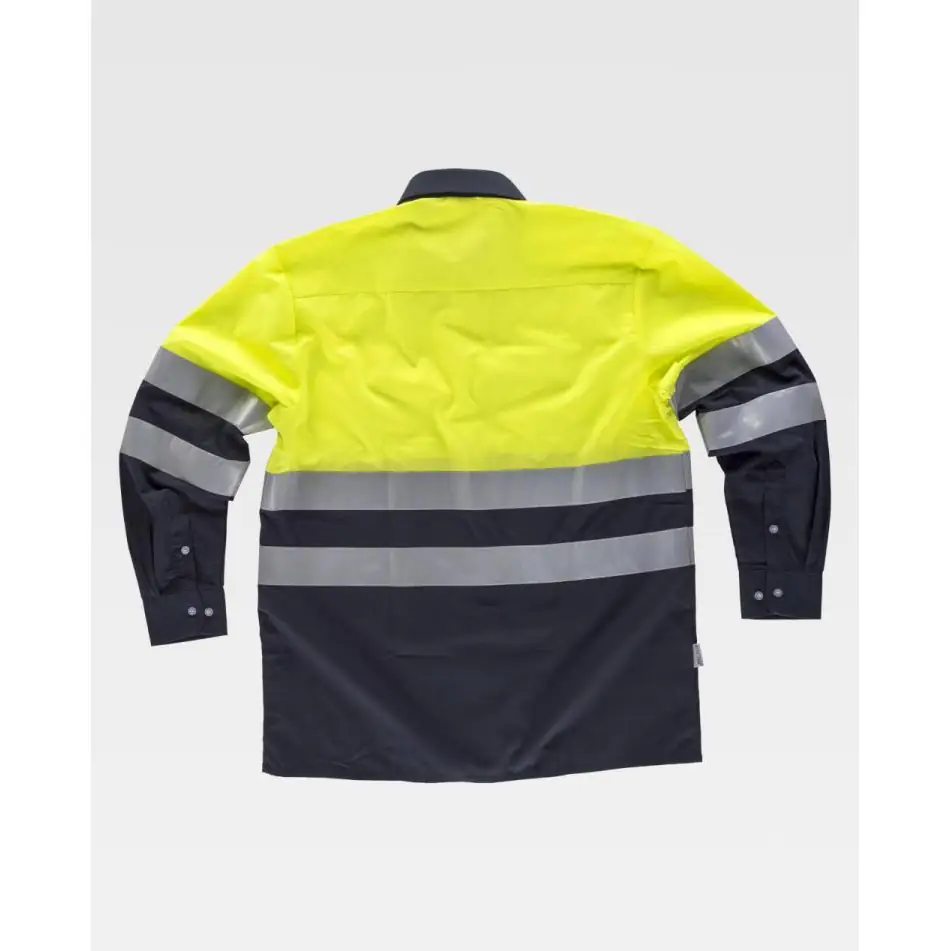 Camisa reflectante WorkTeam C3813 2 Camisa reflectante WorkTeam C3813, Marino/Amarillo flúor, vista posterior